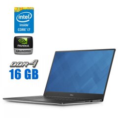 Мобильная рабочая станция Dell Precision 5510 / 15.6" (1920x1080) IPS / Intel Core i7-6820HQ (4 (8) ядра по 2.7 - 3.6 GHz) / 16 GB DDR4 / 240 GB SSD / nVidia Quadro M1000M, 2 GB GDDR5, 128-bit / WebCam / HDMI