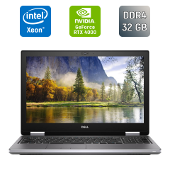 Мобильная рабочая станция Dell Precision 7740 / 17.3" (1920x1080) IPS / Intel Xeon E-2276M (6 (12) ядер по 2.8 - 4.7 GHz) / 32 GB DDR4 / 512 GB SSD / nVidia Quadro RTX 4000, 8 GB GDDR6, 256-bit / WebCam / HDMI / Windows 10