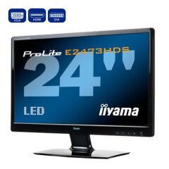 Монитор Iiyama ProLite E2473HDS  / 24" (1920x1080) TN / VGA, DVI, HDMI, Audio / VESA 100x100 