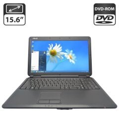 Ноутбук Asus K50C / 15.6" (1366x768) TN / Intel Celeron 220 (1 ядро по 1.2 GHz) / 3 GB DDR3 / 250 GB HDD / Intel Graphics / WebCam / DVD-ROM