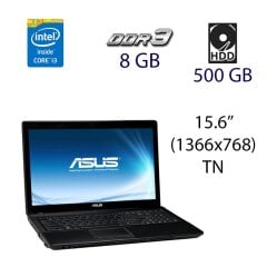 Ноутбук Asus X54C / 15.6" (1366x768) TN / Intel Core i3-2350M (2 (4) ядра по 2.3 GHz) / 8 GB DDR3 / 500 GB HDD / WebCam / DVD-RW / Беспроводная мышь