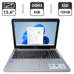 Ноутбук Asus X555L / 15.6" (1366x768) TN / Intel Core i5-5200U (2 (4) ядра по 2.2 - 2.7 GHz) / 8 GB DDR3 / 128 GB SSD / Intel HD Graphics 5500 / WebCam