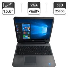 Ноутбук Б-клас Dell Latitude 3540 / 15.6" (1366x768) TN / Intel Core i5-4210U (2 (4) ядра по 1.7 - 2.7 GHz) / 16 GB DDR3 / 256 GB SSD / Intel HD Graphics 4400 / WebCam / DVD-ROM