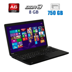 Ноутбук Б-класс Toshiba Satellite C70D-A-11D / 17.3" (1600x900) TN / AMD A6-5200 (4 ядра по 2 GHz) / 8 GB DDR3 / 750 GB HDD / ATI Radeon HD 8400 / Web-cam / HDMI / USB 3.0 / DVD