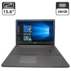 Ноутбук Dell Inspiron 15-3552 / 15.6" (1366x768) TN / Intel Pentium N3710 (4 ядра по 1.6 - 2.56 GHz) / 8 GB DDR3 / 240 GB SSD / Intel HD Graphics / WebCam / DVD-ROM