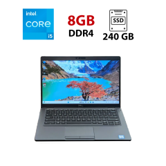 Ноутбук Б-класс Dell Latitude 5401 / 14" (1366x768) TN / Intel Core i5-9300H (4 (8) ядра по 2.4 - 4.1 GHz) / 8 GB DDR4 / 240 GB SSD / Intel UHD Graphics 630 / WebCam
