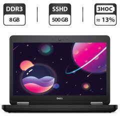 Ноутбук Dell Latitude E5540 / 15.6" (1366x768) TN / Intel Core i5-4200U (2 (4) ядра по 1.6 - 2.6 GHz) / 8 GB DDR3 / 500 GB SSHD / Intel HD Graphics 4400 / WebCam / DVD-ROM / VGA