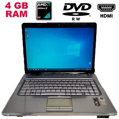 Ноутбук HP dv5-1020eo / 15.6' (1280x800) TN / AMD Athlon X2 QL-60 (2 ядра по 1.9GHz) / 4 GB DDR2 / 200 GB HDD / DVD-RW / БЕЗ БАТАРЕИ