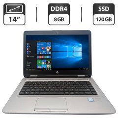 Ноутбук HP ProBook 640 G2 / 14" (1366x768) TN / Intel Core i3-6100U (2 (4) ядра по 2.3 GHz) / 8 GB DDR4 / 128 GB SSD / Intel HD Graphics 520 / WebCam