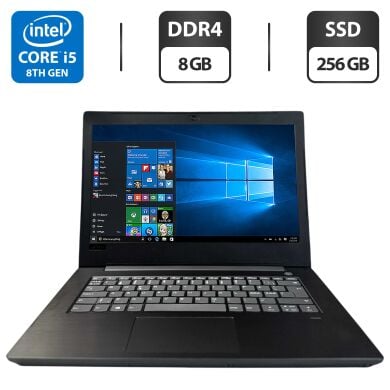 Ноутбук Lenovo V330-14IKB 81B0 / 14" (1920x1080) IPS / Intel Core i5-8250U (4 (8) ядра по 1.6 - 3.4 GHz) / 8 GB DDR4 / 256 GB SSD / Intel UHD Graphics 620 / WebCam