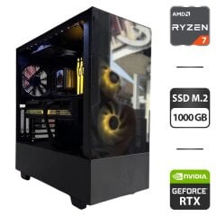 Новый игровой ПК NZXT H510 Elite Tower / AMD Ryzen 7 7800X3D (8 (16) ядер по 4.2 - 5.0 GHz) / 32 GB DDR5 / 1000 GB SSD M.2 / nVidia GeForce RTX 5070, 12 GB GDDR7, 192-bit / 850W
