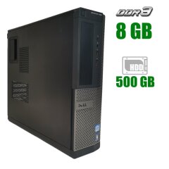 Системний блок Dell OptiPlex 7010 SFF / Intel Pentium G2030 (2 ядра по 3.0 GHz) / 8 GB DDR3 / 500 GB HDD / Intel HD Graphics / DisplayPort 