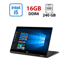 Ультрабук-трансформер Dell Latitude 7390 2-in-1 / 13.3" (1920x1080) IPS Touch / Intel Core i5-8350U (4 (8) ядра по 1.7 - 3.6 GHz) / 16 GB DDR4 / 240 GB SSD / Intel UHD Graphics 620 / WebCam