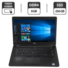 Ультрабук Б-класс Dell Latitude 5480 / 14" (1920x1080) IPS Touch / Intel Core i5-7300U (2 (4) ядра по 2.6 - 3.5 GHz) / 8 GB DDR4 / 256 GB SSD / Intel HD Graphic 620 / WebCam / Windows 10 Pro