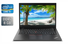 Ультрабук Б-класс Lenovo ThinkPad L480 / 14" (1366x768) TN / Intel Core i5-8250U (4 (8) ядра по 1.6 - 3.4 GHz) / 8 GB DDR4 / 240 GB SSD / Intel UHD Graphics 620 / WebCam / TouchID / Windows 10
