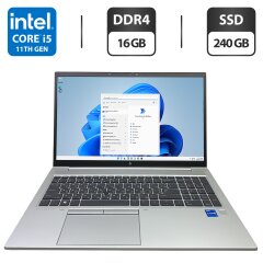Ультрабук HP EliteBook 850 G8 / 15.6" (1920x1080) IPS / Intel Core i5-1135G7 (4 (8) ядра по 4.2 GHz) / 16 GB DDR4 / 240 GB SSD / Intel Iris Xe Graphics / WebCam