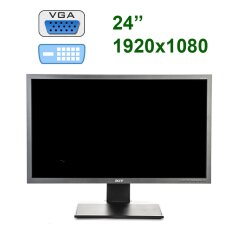 Уцінка - Acer B243H / 24" / (1920x1080) TN+Film / 2x USB 2.0, VGA, DVI / царапина на матриці