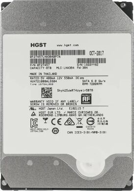 Жесткий диск HGST Ultrastar DC He10 (HUH721008ALE604) / 3.5" / SATAIII / 8000 GB / 7200RPM