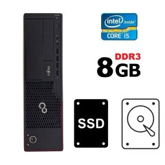 Компьютер Fujitsu Esprimo E700 / E710 / E910 SFF / Intel Core i5-3470 (4 ядра по 3.2 - 3.6 GHz) / 8 GB DDR3 / 120GB SSD + 500 GB HDD / Intel HD Graphics 2500 + Клавиатура и мышка