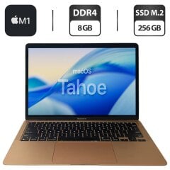 Ультрабук Apple MacBook Air 13 2020 A2337 / 13.3" (2560x1600) IPS / Apple M1 (8 ядер по 2.1 - 3.2 GHz) / 8 GB DDR4 / 256 GB SSD / Apple M1 Graphics / WebCam / MacOS