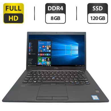 Ноутбук Dell Latitude 7480 / 14" (1920x1080) IPS / Intel Core i7-6600U (2 (4) ядра по 2.6 - 3.4 GHz) / 8 GB DDR4 / 120 GB SSD / Intel HD Graphics 520 / WebCam