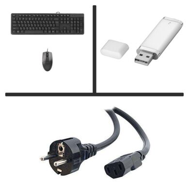 Б/В клавіатура та мишка + Кабелі + Флеш пам'ять USB 32 GB