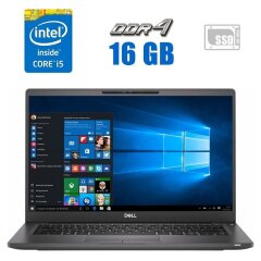 Ультрабук Dell Latitude 7400 / 14" (1920x1080) IPS / Intel Core i5-8250U (4 (8) ядра по 1.6 - 3.4 GHz) / 16 GB DDR4 / 256 GB SSD / Intel UHD Graphics 620 / WebCam 