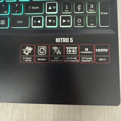 Ігровий ноутбук Б-клас Acer Nitro 5 AN515-58 / 15.6" (1920x1080) IPS / Intel Core i5-12450H (8 (12) ядер по 2.0 - 4.4 GHz) / 16 GB DDR5 / 1000 GB SSD NVMe / nVidia GeForce RTX 3050, 4 GB GDDR6, 128-bit / WebCam Ігровий ноутбук Б-клас Acer Nitro 5 AN515-58 / 15.6" (1920x1080) IPS / Intel Core i5-12450H (8 (12) ядер по 2.0 - 4.4 GHz) / 16 GB DDR5 / 1000 GB SSD NVMe / nVidia GeForce RTX 3050, 4 GB GDDR6, 128-bit / WebCam