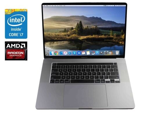 Ультрабук Б-класс Apple MacBook Pro 16 2019 A2141 / 16" (3072x1920) IPS / Intel Core i7-9750H (6 (12) ядер по 2.6 - 4.5 GHz) / 16 GB DDR4 / 500 GB SSD / AMD Radeon Pro 5300M, 4 GB GDDR6, 128-bit / WebCam / MacOS
