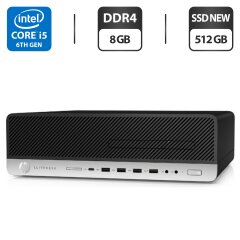 Комп'ютер HP EliteDesk 800 G3 SFF / Intel Core i5-6500 (4 ядра по 3.2 - 3.6 GHz) / 8 GB DDR4 / 512 GB SSD NEW / Intel HD Graphics 530 / DisplayPort