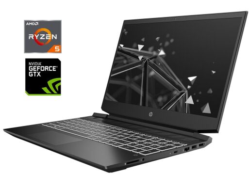 Игровой ноутбук HP Pavilion 15-ec0000ua / 15.6" (1920x1080) TN / AMD Ryzen 5 3550H (4 (8) ядра по 2.1 - 3.7 GHz) / 8 GB DDR4 / 256 GB SSD / nVidia GeForce GTX 1050, 3 GB GDDR5, 96-bit / WebCam