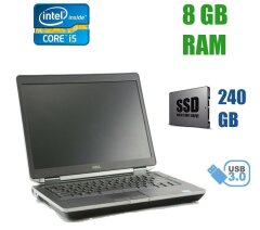 Dell Latitude E6430s / 14" (1366х768) / Intel Core i5-3340M (2(4)ядра по 2.7 - 3.4 GHz) / 8 GB DDR3 / New 240 GB SSD / USB 3.0, HDMI, VGA