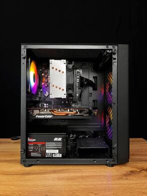 Ігровий ПК AeroCool Hexform Black Tower / AMD Ryzen 5 3600 (6 (12) ядер по 3.6 - 4.2 GHz) / 16 GB DDR4 / 250 GB SSD / AMD Radeon RX 5700 XT, 8 GB GDDR5, 256-bit / 600W