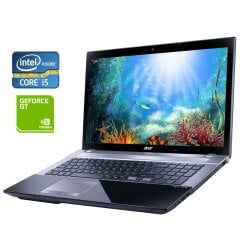 Ноутбук Acer Aspire V3-771 / 17.3" (1600x900) TN / Intel Core i5-3210M (2 (4) ядра по 2.5 - 3.1 GHz) / 8 GB DDR3 / 128 GB SSD + 500 GB HDD / nVidia GeForce GT 630M, 2 GB DDR3, 64-bit / WebCam / DVD-ROM
