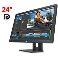 Монітор HP Z24i / 24" (1920x1200) IPS / 1x DisplayPort, 1x DVI, 1x VGA,  5x USB 2.0 / VESA 100x100 / Pivot