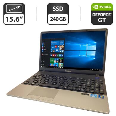 Ноутбук Б-клас Samsung NP300E5A / 15.6" (1366x768) TN / Intel Core i5-2430M (2 (4) ядра по 2.4 - 3.0 GHz) / 8 GB DDR3 / 240 GB SSD / nVidia GeForce GT 520MX, 1 GB GDDR3, 64-bit / WebCam / DVD-ROM