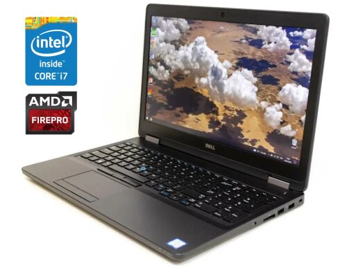 Мобільна робоча станція Б-клас Dell Precision 3510 / 15.6" (1920x1080) IPS / Intel Core i7-6820HQ (4 (8) ядра по 2.7 - 3.6 GHz) / 8 GB DDR4 / 256 GB SSD / AMD FirePro W5130M, 2 GB GDDR5, 128-bit / WebCam