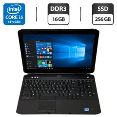 Ноутбук Dell Latitude E5530 / 15.6" (1920x1080) TN / Intel Core i5-3320M (2 (4) ядра по 2.6 - 3.3 GHz) / 16 GB DDR3 / 256 GB SSD / Intel HD Graphics 4000 / WebCam / Windows 10 Pro