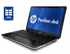 Ноутбук HP Pavilion dv6t-6100 Brown / 15.6" (1366x768) TN / Intel Core i3-2310M (2 (4) ядра по 2.1 GHz) / 8 GB DDR3 / 480 GB SSD / Intel HD Graphics 3000 / WebCam / DVD-ROM / Win 10 Home