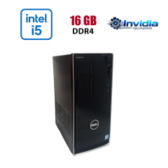 Игровой ПК Dell Inspirion 3668 Tower / Intel Core i5-7400 (4 ядра по 3.0 - 3.5 GHz) / 16 GB DDR4 / 512 GB SSD / nVidia Quadro P2200, 5 GB GDDR5X, 160-bit / Wi-Fi+Bluetooth / DVD / Win 10 Home Lic