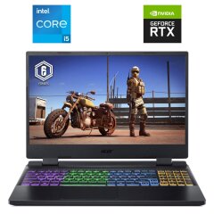 Ігровий ноутбук Б-клас Acer Nitro 5 AN515-58 / 15.6" (1920x1080) IPS / Intel Core i5-12450H (8 (12) ядер по 2.0 - 4.4 GHz) / 16 GB DDR5 / 1000 GB SSD NVMe / nVidia GeForce RTX 3050, 4 GB GDDR6, 128-bit / WebCam
