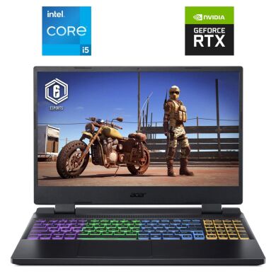 Ігровий ноутбук Б-клас Acer Nitro 5 AN515-58 / 15.6" (1920x1080) IPS / Intel Core i5-12450H (8 (12) ядер по 2.0 - 4.4 GHz) / 16 GB DDR5 / 1000 GB SSD NVMe / nVidia GeForce RTX 3050, 4 GB GDDR6, 128-bit / WebCam Ігровий ноутбук Б-клас Acer Nitro 5 AN515-58 / 15.6" (1920x1080) IPS / Intel Core i5-12450H (8 (12) ядер по 2.0 - 4.4 GHz) / 16 GB DDR5 / 1000 GB SSD NVMe / nVidia GeForce RTX 3050, 4 GB GDDR6, 128-bit / WebCam
