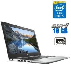 Ноутбук Dell Inspiron 5570 / 15.6" (1920x1080) TN / Intel Core i5-8250U (4 (8) ядра по 1.6 - 3.4 GHz) / 16 GB DDR4 / 240 GB SSD / Intel UHD Graphics 620 / WebCam