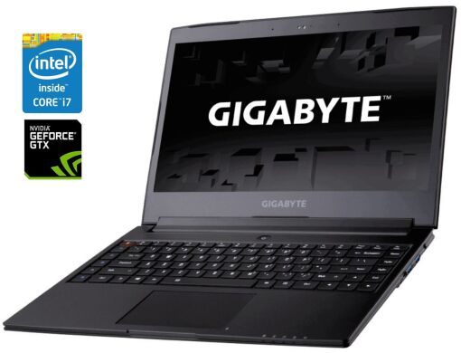 Игровой ультрабук Б-класс Gigabyte Aero 14 / 14" (2560x1440) IPS / Intel Core i7-7700HQ (4 (8) ядра по 2.8 - 3.8 GHz) / 16 GB DDR4 / 512 GB SSD / nVidia GeForce GTX 1060, 6 GB GDDR5, 192-bit / WebCam
