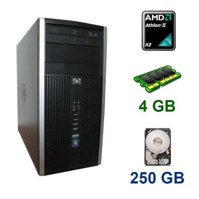 HP Compaq 6005 Pro Tower / AMD Athlon II X2 B22 (2 ядра по 2.8 GHz) / 4 GB DDR3 / 250 GB HDD