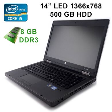 Ноутбук HP ProBook 6470b / 14" (1366x768) TN / Intel Core i5-3210M (2 (4) ядра по 2.5 - 3.1 GHz) / 8 GB DDR3 / 500 GB HDD / Intel HD Graphics 4000