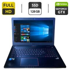 Ігровий ноутбук Б-клас Asus ROG G56JK / 15.6" (1920x1080) TN / Intel Core i7-4700HQ (4 (8) ядра по 2.4 - 3.4 GHz) / 16 GB DDR3 / 128 GB SSD / nVidia GeForce GTX 850M, 2 GB GDDR3, 128-bit / WebCam / DVD-ROM
