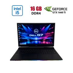 Ігровий ноутбук Dell G7 17 7700 / 17.3" (1920x1080) IPS / Intel Core i5-10300H (4 (8) ядра по 2.5 - 4.5 GHz) / 16 GB DDR4 / 512 GB SSD / nVidia GeForce GTX 1660 Ti, 6 GB GDDR6, 192-bit / WebCam