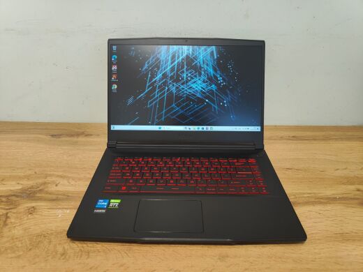 Ігровий ноутбук MSI GF63 Thin 11UC / 15.6" (1920x1080) IPS / Intel Core i5-11400H (6 (12) ядер по 2.7 - 4.5 GHz) / 16 GB DDR4 / 512 GB SSD / nVidia GeForce RTX 3050, 4 GB GDDR6, 128-bit / WebCam / Windows 111