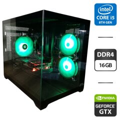Ігровий ПК 1stPlayer GTK Tower / Intel Core i5-8400 (6 ядер по 2.8 - 4.0 GHz) / 16 GB DDR4 / 256 GB SSD M.2 + 512 GB SSD / nVidia GeForce GTX 1080 Ti, 11 GB GDDR5X, 352-bit / 700W